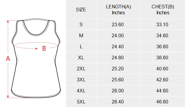 backless yoga active tank tops with your custom design size chart