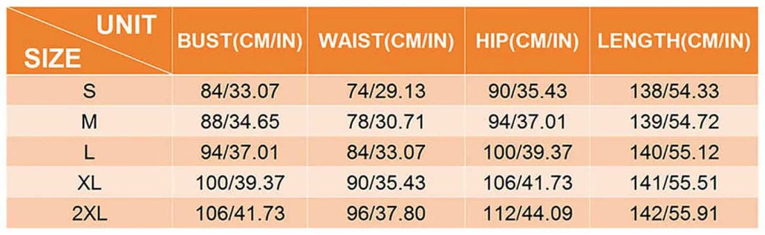 Personalized Sleeveless Strappy Maxi Dress for Women size chart