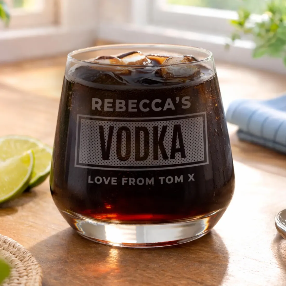 Personalised Whiskey Rum Gin Glass, Custom Engraved Drink Tumbler, Father's Day Gift for Him — photo 4