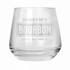 Personalised Whiskey Rum Gin Glass, Custom Engraved Drink Tumbler, Father's Day Gift for Him thumbnail 6