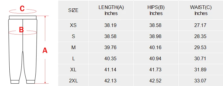 Personalized Pajamas for Her: Women's All Over Print Trousers size chart