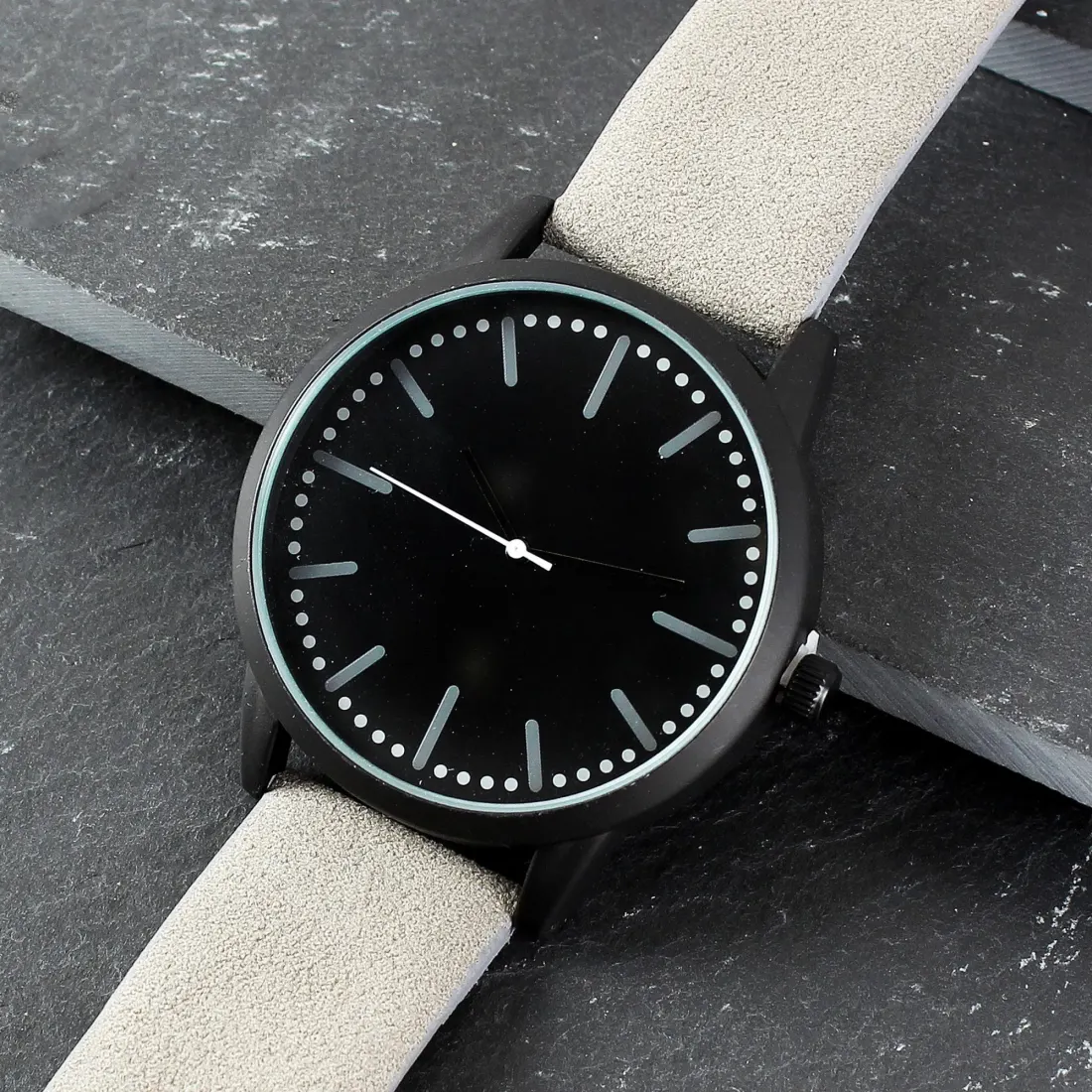 Personalized Engraved Matt Black Rose Gold Watch, Stainless Steel Case, Gift for Him — photo 5
