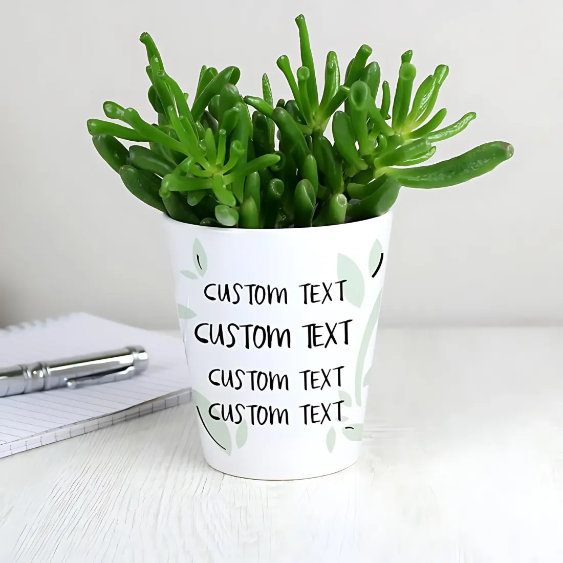 Personalised Ceramic Plant Pot, Funny Pun Botanical Desk Decor, Grandad Birthday Gift — photo 2
