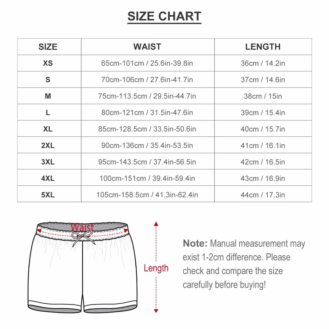 Personalized Pajama Sets for Women with Your Custom Design size chart 2