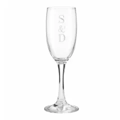 Personalized Couples Initials Champagne Flute, Engraved Wedding Toast Glass, Anniversary Gift thumbnail 6