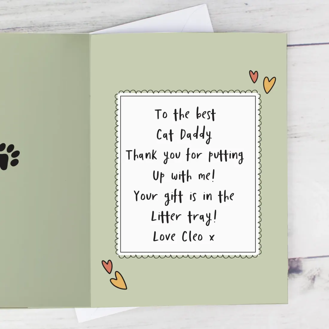 Personalised Photo Card, Custom Pet Family, Cat Dad Gift, Father’s Day (Photo Upload) — photo 3