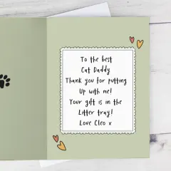 Personalised Photo Card, Custom Pet Family, Cat Dad Gift, Father’s Day (Photo Upload) thumbnail 3