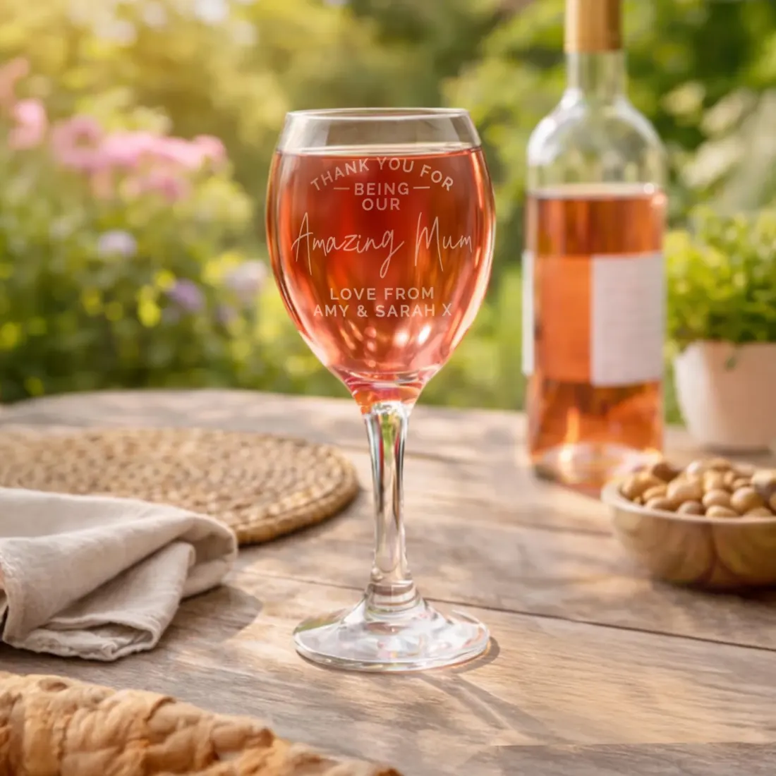 Personalised Engraved Wine Glass, Thank You Keepsake, Gift Box Included
