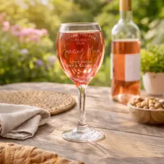 Personalised Engraved Wine Glass, Thank You Keepsake, Gift Box Included thumbnail 1