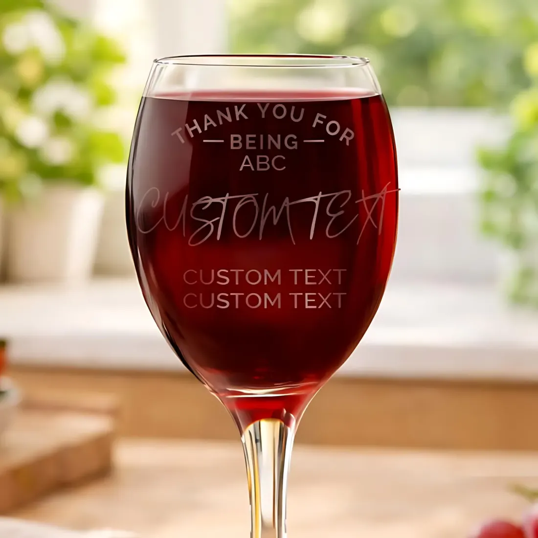 Personalised Engraved Wine Glass, Thank You Keepsake, Gift Box Included — photo 3