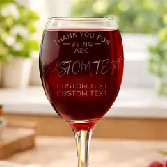 Personalised Engraved Wine Glass, Thank You Keepsake, Gift Box Included thumbnail 3