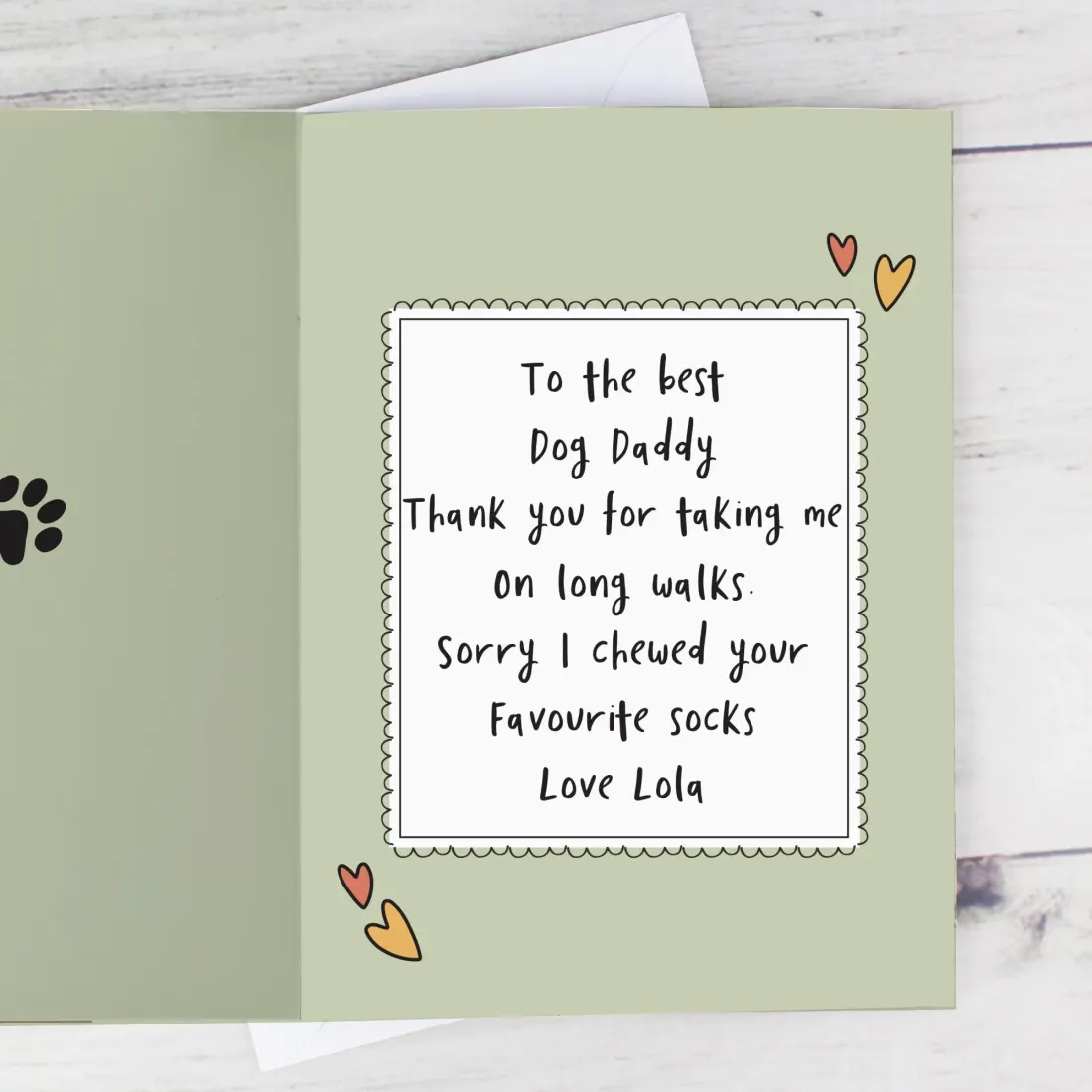 Personalised Photo Card, Custom Pet Family, Dog Dad Gift, Father’s Day (Photo Upload) — photo 3