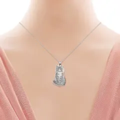 Custom Pet Photo Necklace, Engraved Dog or Cat Pendant, Memorial Gift thumbnail 3