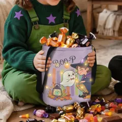 Light Up Halloween Bucket with Warm White LEDs, Custom Trick-or-Treat Candy Bag thumbnail 2