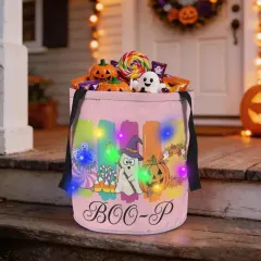Multicolor LED Candy Bag, Custom Light Up Halloween Bucket for Trick-or-Treat thumbnail 1