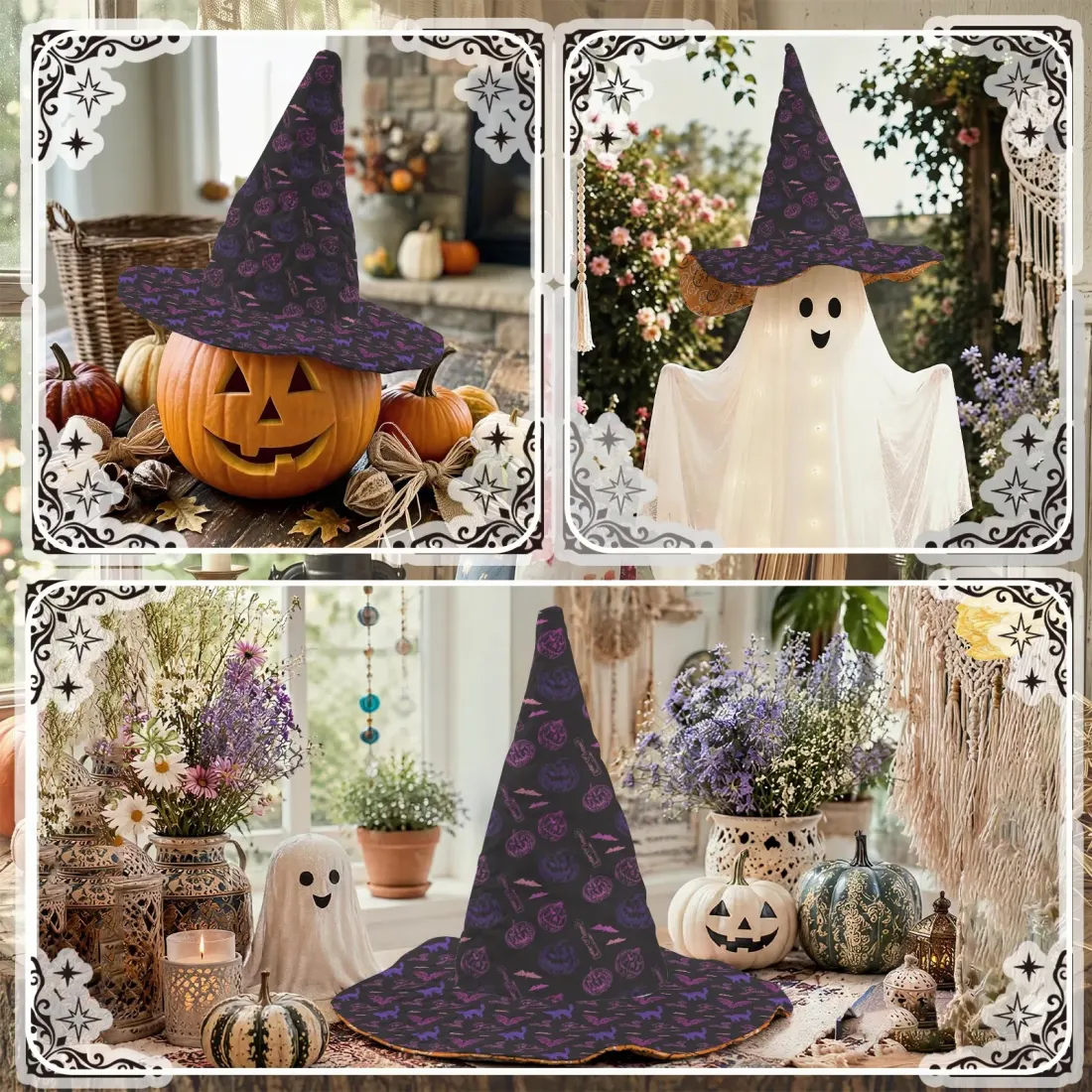 Custom Quilted Witch Hat for Halloween, Your Design Printed Inside and Out — photo 4