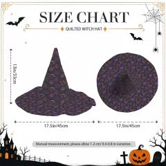 Custom Quilted Witch Hat for Halloween, Your Design Printed Inside and Out thumbnail 5