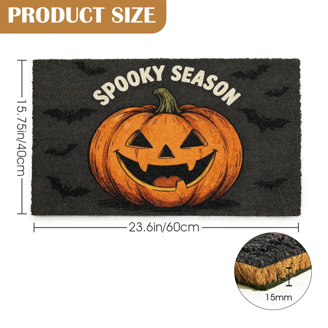 Custom Coir Doormat with Your Own Design, Non-Slip Front Porch Welcome Mat — photo 5