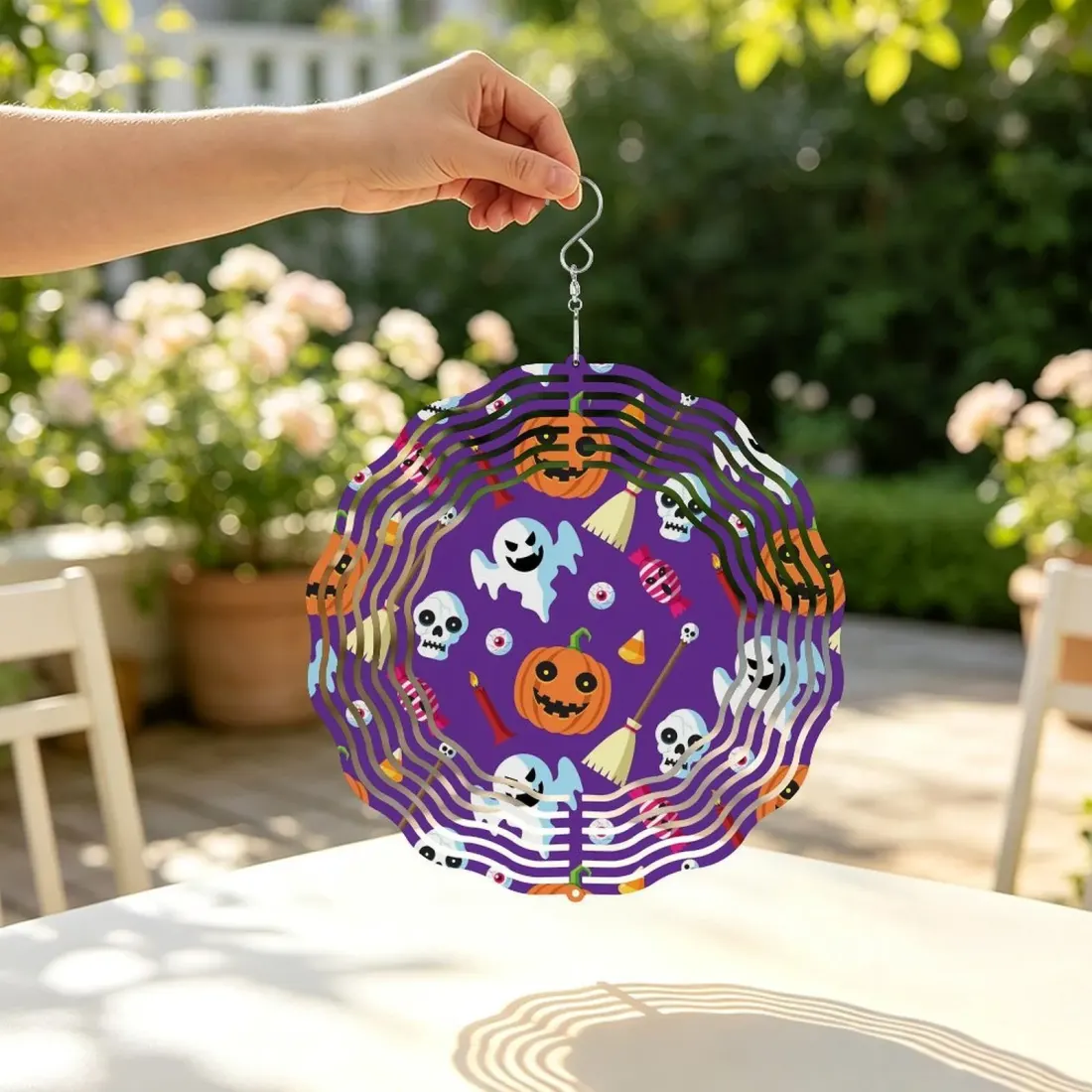Custom Metal Wind Spinner with Your Photo or Design for Porch and Garden — photo 4