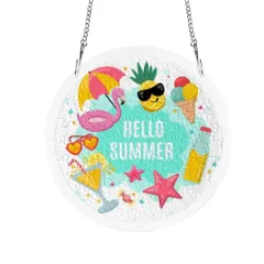Custom Acrylic Puzzle Ornament with Your Photo, 8.2 Inch Round Window Hanging thumbnail 3