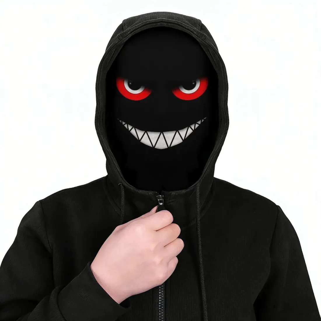 Custom Full Face Mask with Your Design, Breathable Mesh for Halloween and Rides