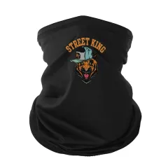 Custom Printed Neck Gaiter with Your Design, Black Face Cover and Headband thumbnail 1
