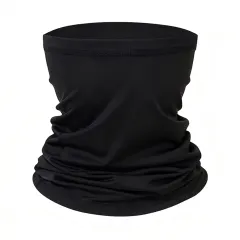 Custom Printed Neck Gaiter with Your Design, Black Face Cover and Headband thumbnail 2