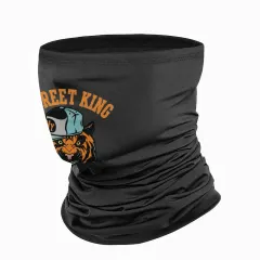 Custom Printed Neck Gaiter with Your Design, Black Face Cover and Headband thumbnail 3