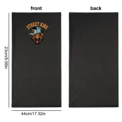 Custom Printed Neck Gaiter with Your Design, Black Face Cover and Headband thumbnail 7