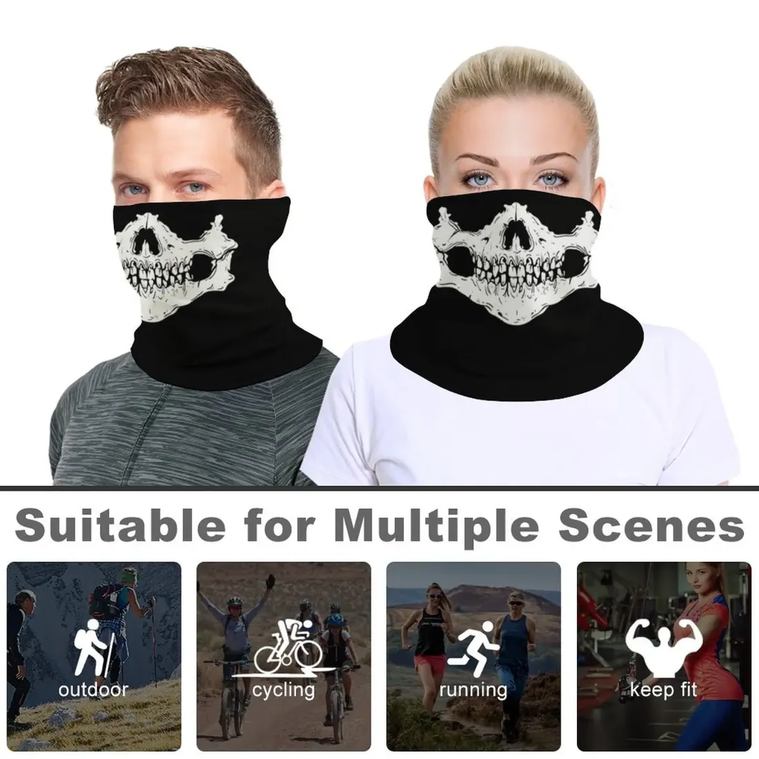 Custom Multifunctional Bandana with Drawstring, Your Design Printed All Over — photo 5