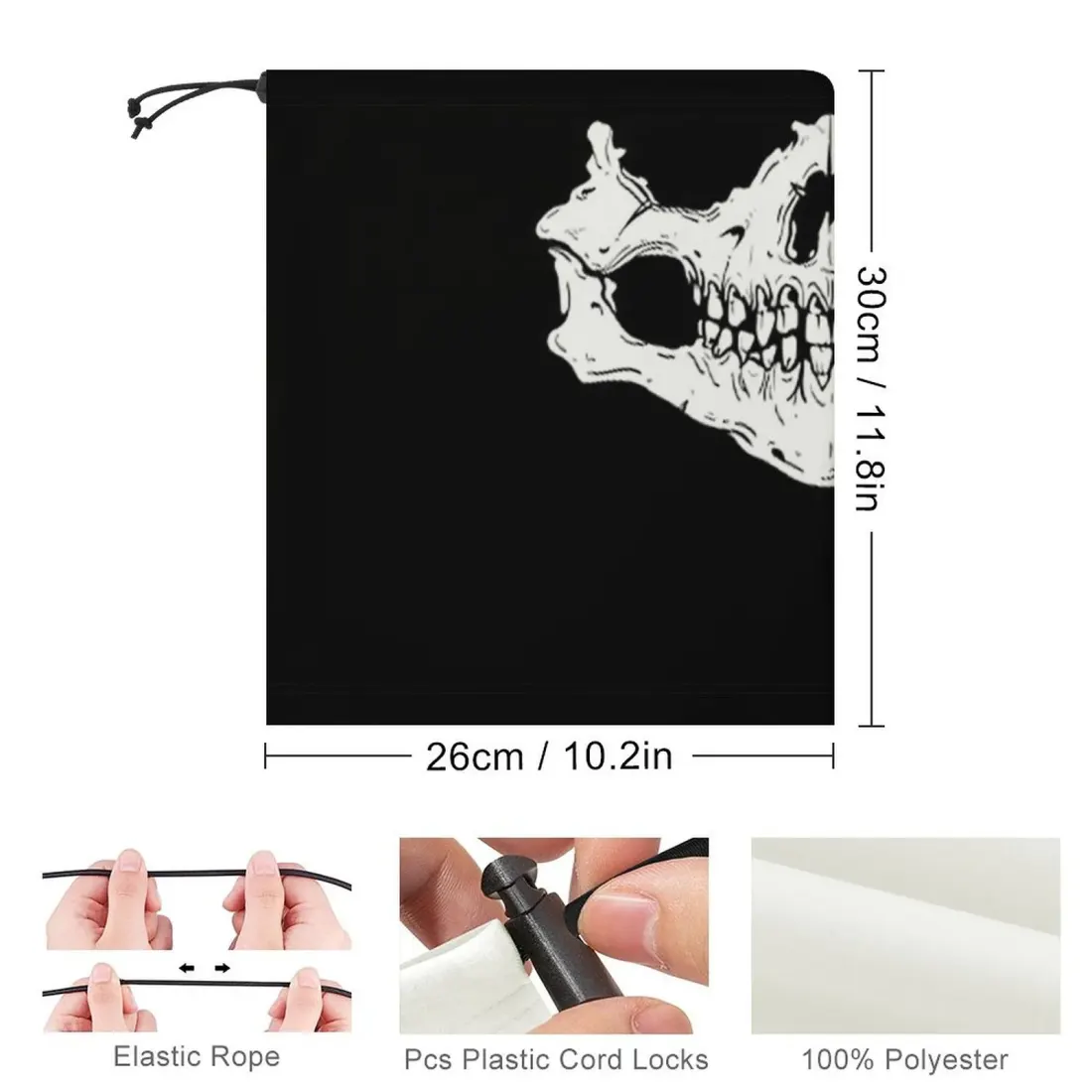 Custom Multifunctional Bandana with Drawstring, Your Design Printed All Over — photo 7