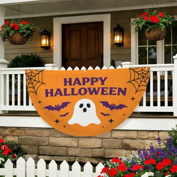 Custom Semi Circle Banner 72 x 36 Inch, Large Flag for Parades and Storefronts