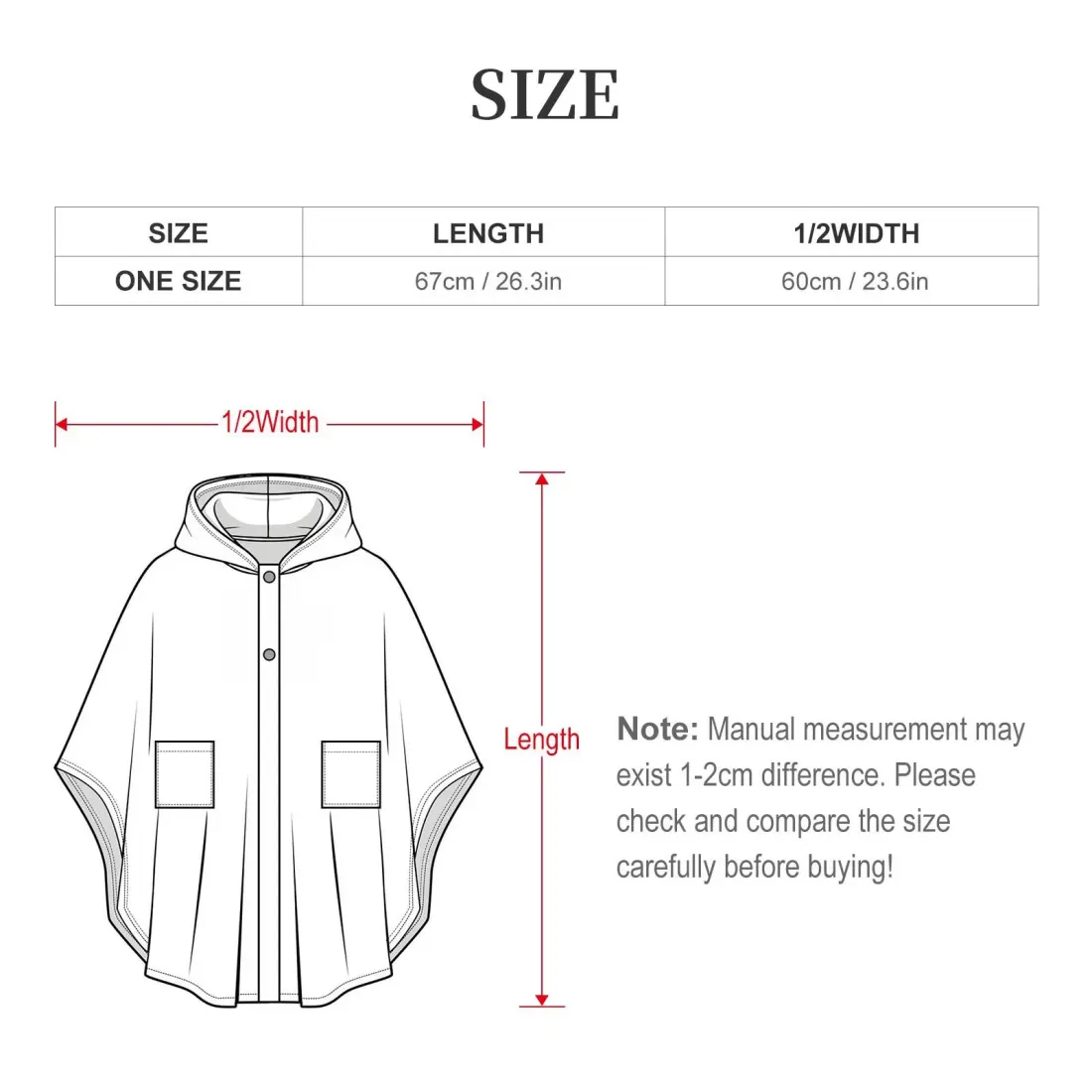 Custom Kids Hooded Cape in Soft Fleece with Pockets, Your Design All Over — photo 5
