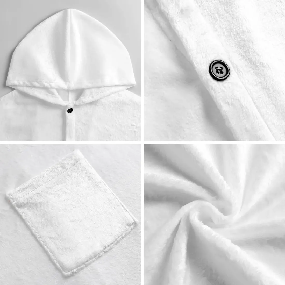 Custom Kids Hooded Cape in Soft Fleece with Pockets, Your Design All Over — photo 6