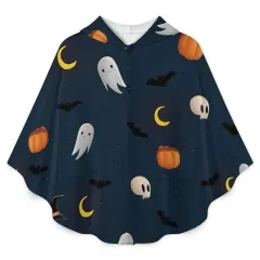 Custom Youth Hooded Cape with Pockets, Soft Fleece Wrap for Older Kids thumbnail 2