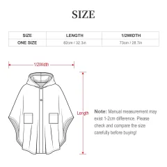 Custom Youth Hooded Cape with Pockets, Soft Fleece Wrap for Older Kids thumbnail 5