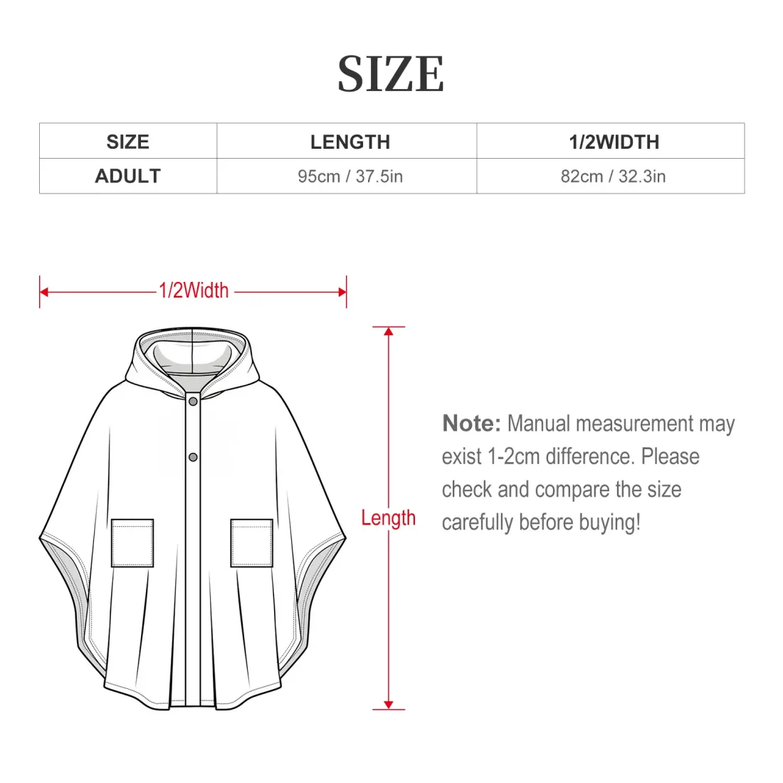 Custom Fleece Hooded Cape for Adults, Cozy Wearable Blanket with Pockets — photo 5