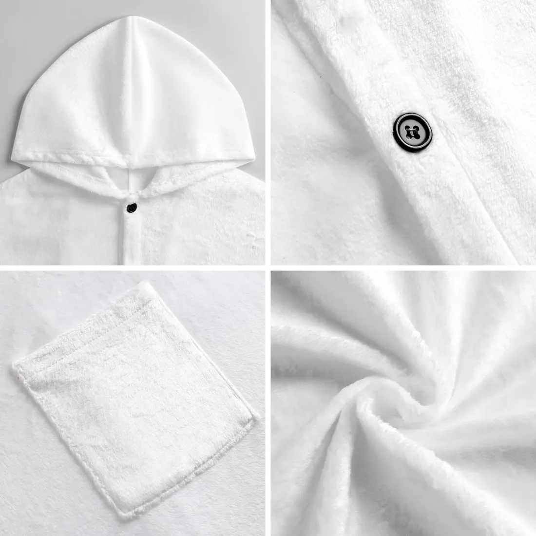 Custom Fleece Hooded Cape for Adults, Cozy Wearable Blanket with Pockets — photo 6