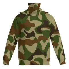 Custom Hoodie with Mask for Men, All Over Print with Built-In Neck Warmer thumbnail 1