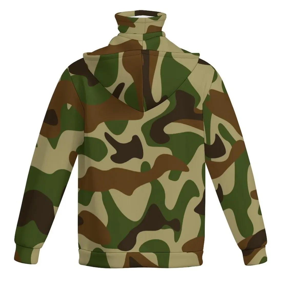 Custom Hoodie with Mask for Men, All Over Print with Built-In Neck Warmer — photo 2