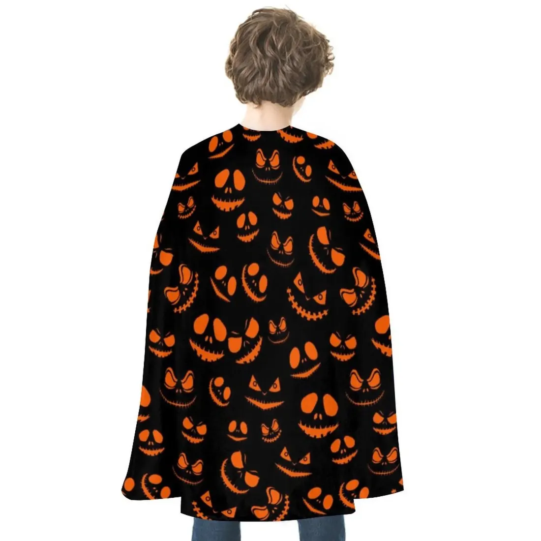 Custom Kids Halloween Cape in Satin with Easy Hook and Loop Collar — photo 2