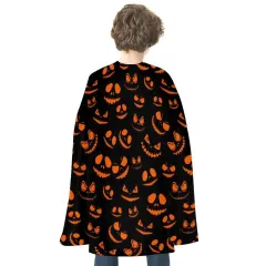 Custom Kids Halloween Cape in Satin with Easy Hook and Loop Collar thumbnail 2