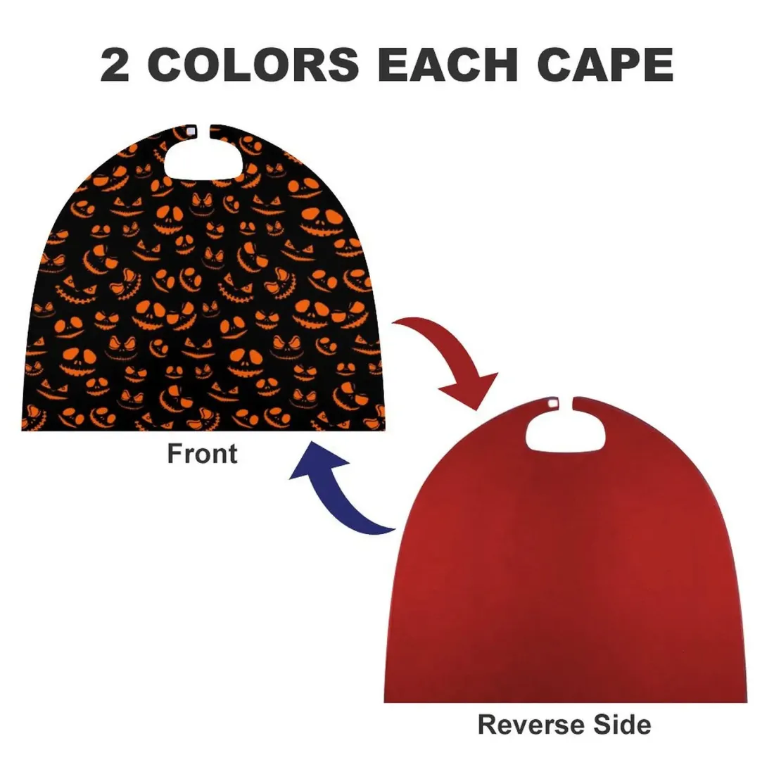 Custom Kids Halloween Cape in Satin with Easy Hook and Loop Collar — photo 5