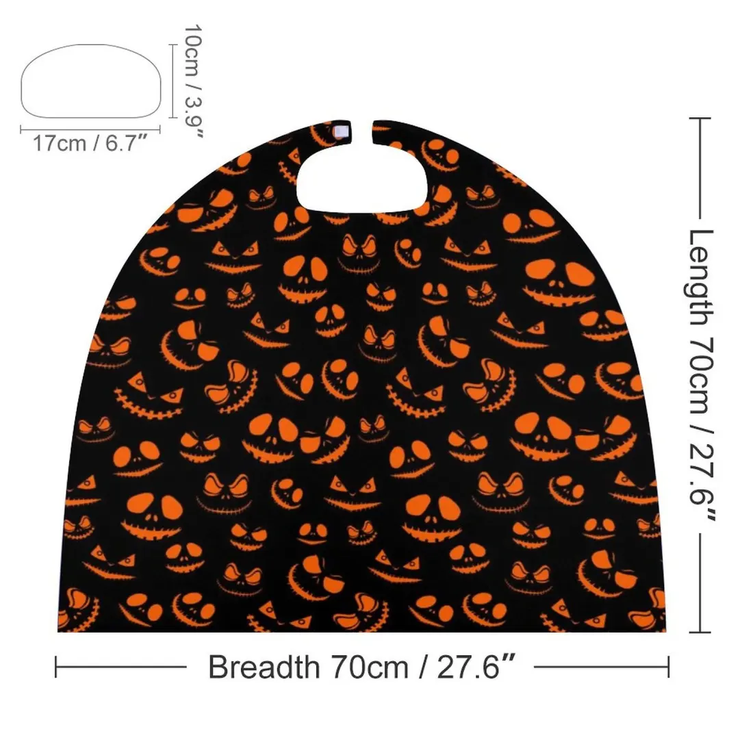 Custom Kids Halloween Cape in Satin with Easy Hook and Loop Collar — photo 6