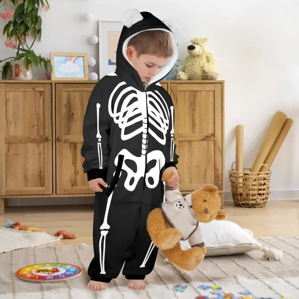 Custom Kids Onesie Pajamas with Bear Ear Hood for Ages 2 to 7
