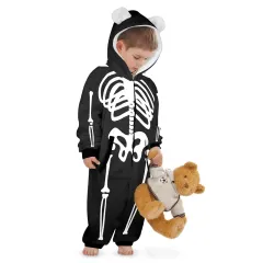 Custom Kids Onesie Pajamas with Bear Ear Hood for Ages 2 to 7 thumbnail 3
