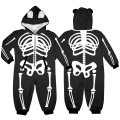 Custom Kids Onesie Pajamas with Bear Ear Hood for Ages 2 to 7 thumbnail 5