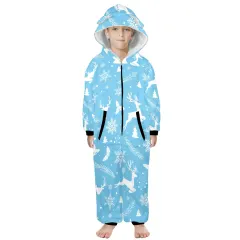 Custom Youth Onesie Pajamas with Bear Ear Hood for Big Kids, Ages 8 to 15 thumbnail 2