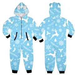 Custom Youth Onesie Pajamas with Bear Ear Hood for Big Kids, Ages 8 to 15 thumbnail 5