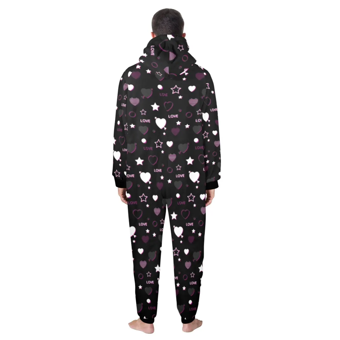 Custom Adult Onesie Pajamas with Hood for Men and Women, Sizes S to 4XL — photo 4